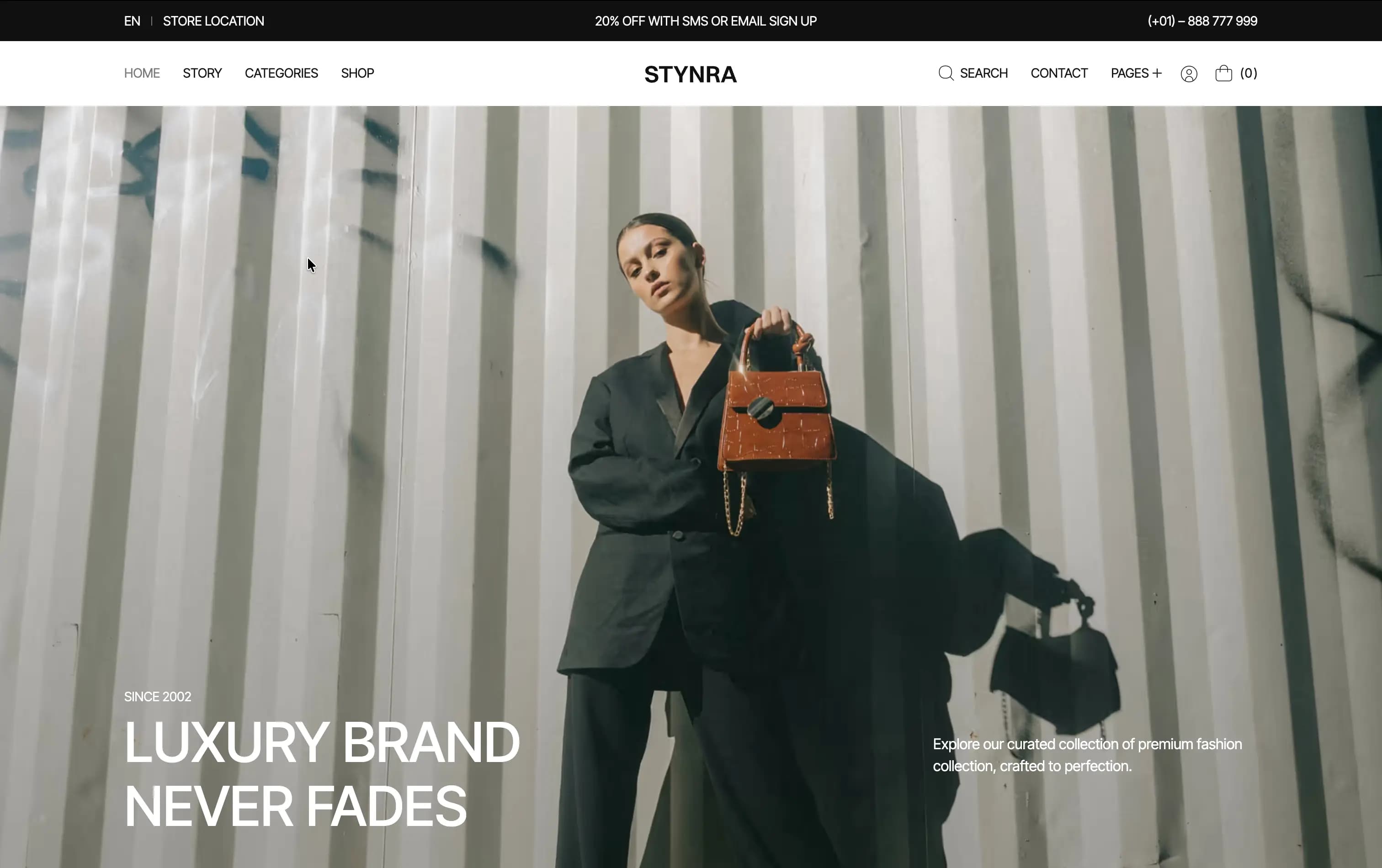 Site web boutique maroquinerie de luxe — réalisation Niyya Agency