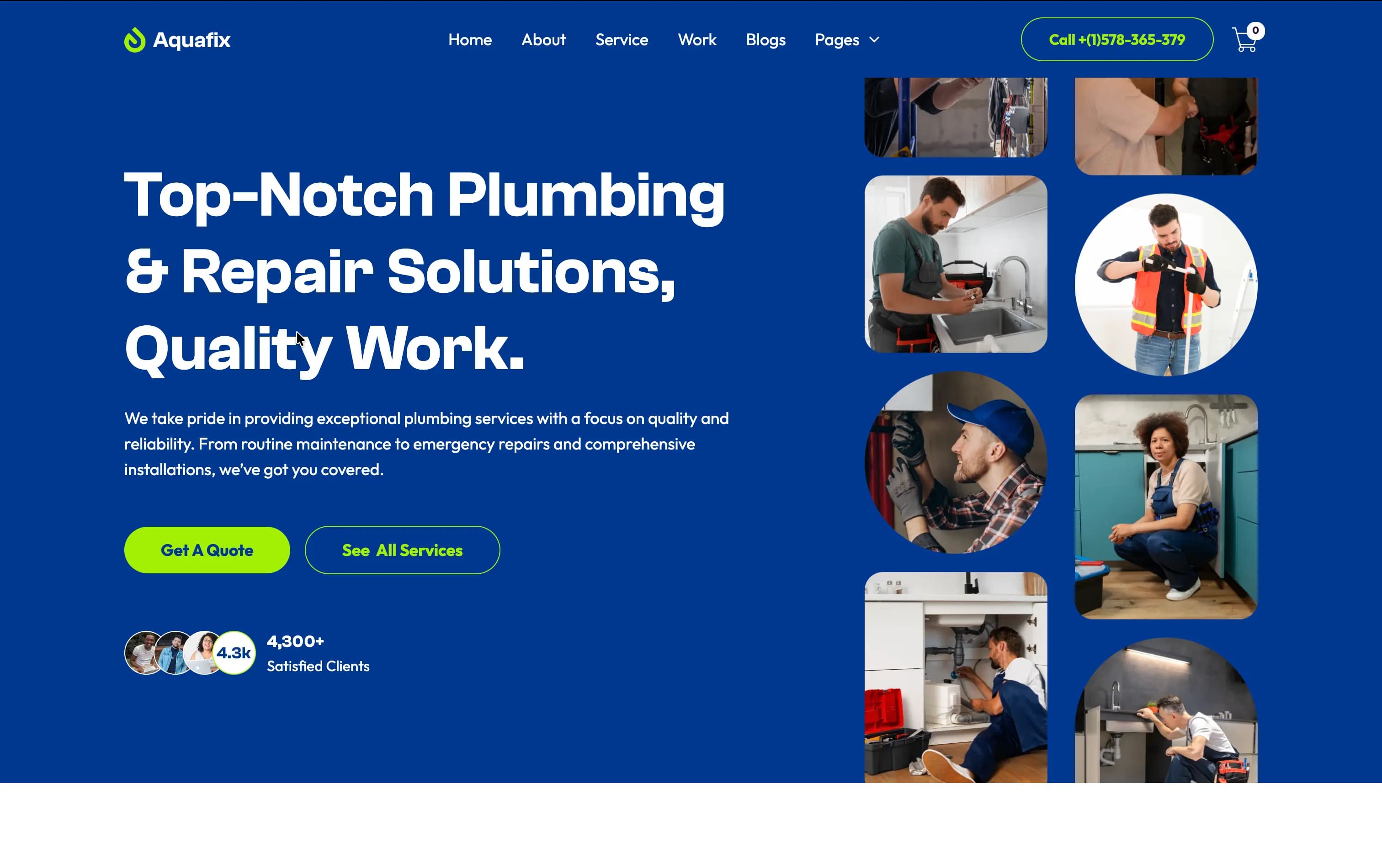 Site web services à domicile artisan — réalisation Niyya Agency